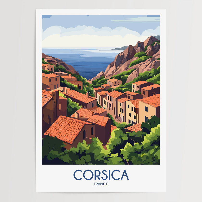 Corsica Scenic Landscape Art