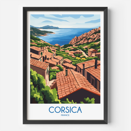 Corsica Vintage Style Print