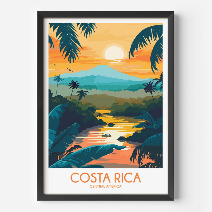Costa Rica Minimalist Wall Art