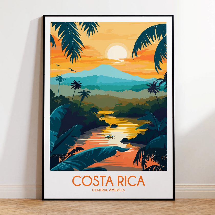 Costa Rica Modern Travel Poster