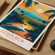 Costa Rica Retro Travel Illustration