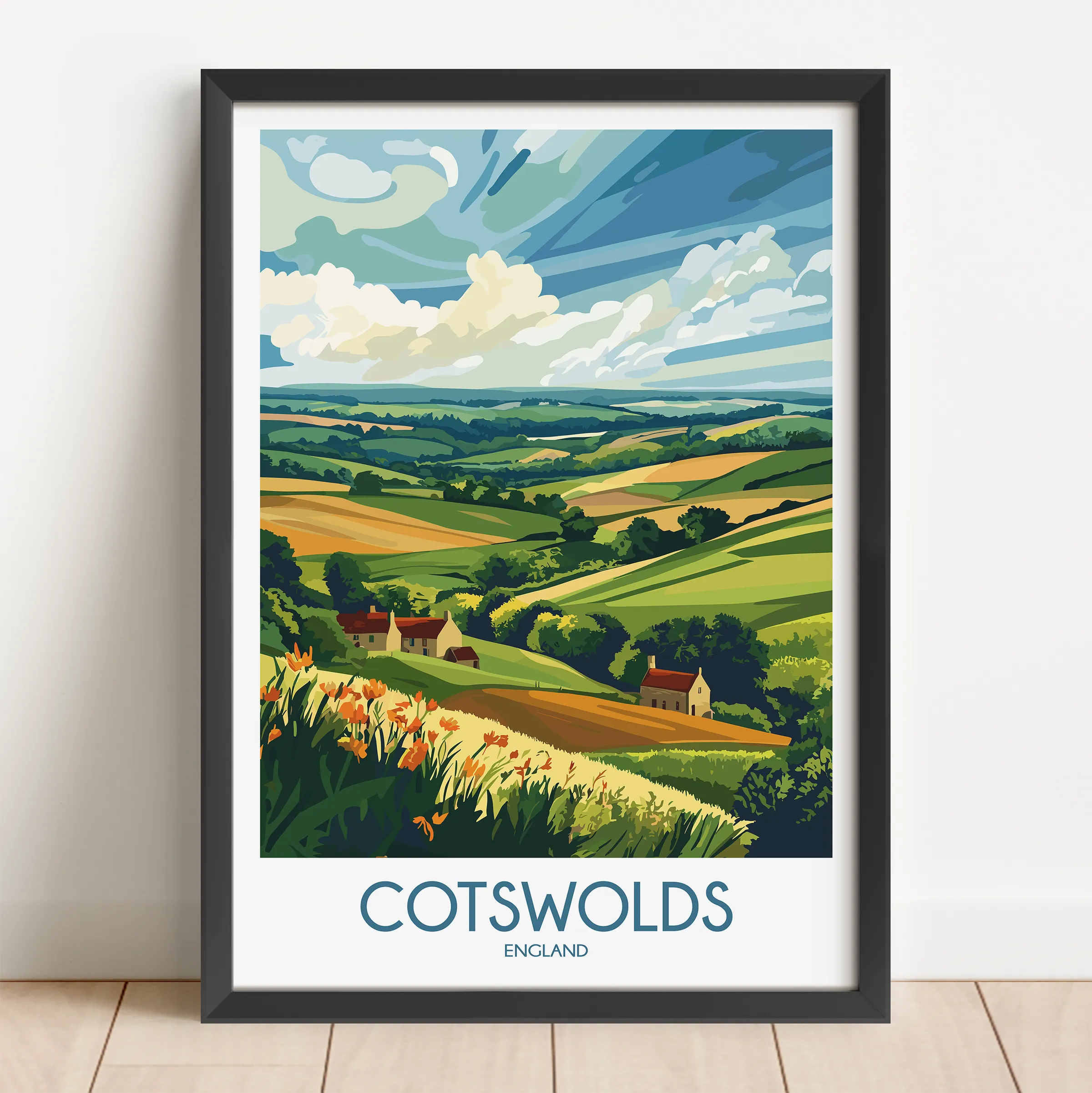 Cotswolds Souvenir Poster Print