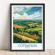 Cotswolds Souvenir Poster Print