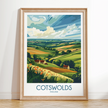 Cotswolds Vintage Style Print
