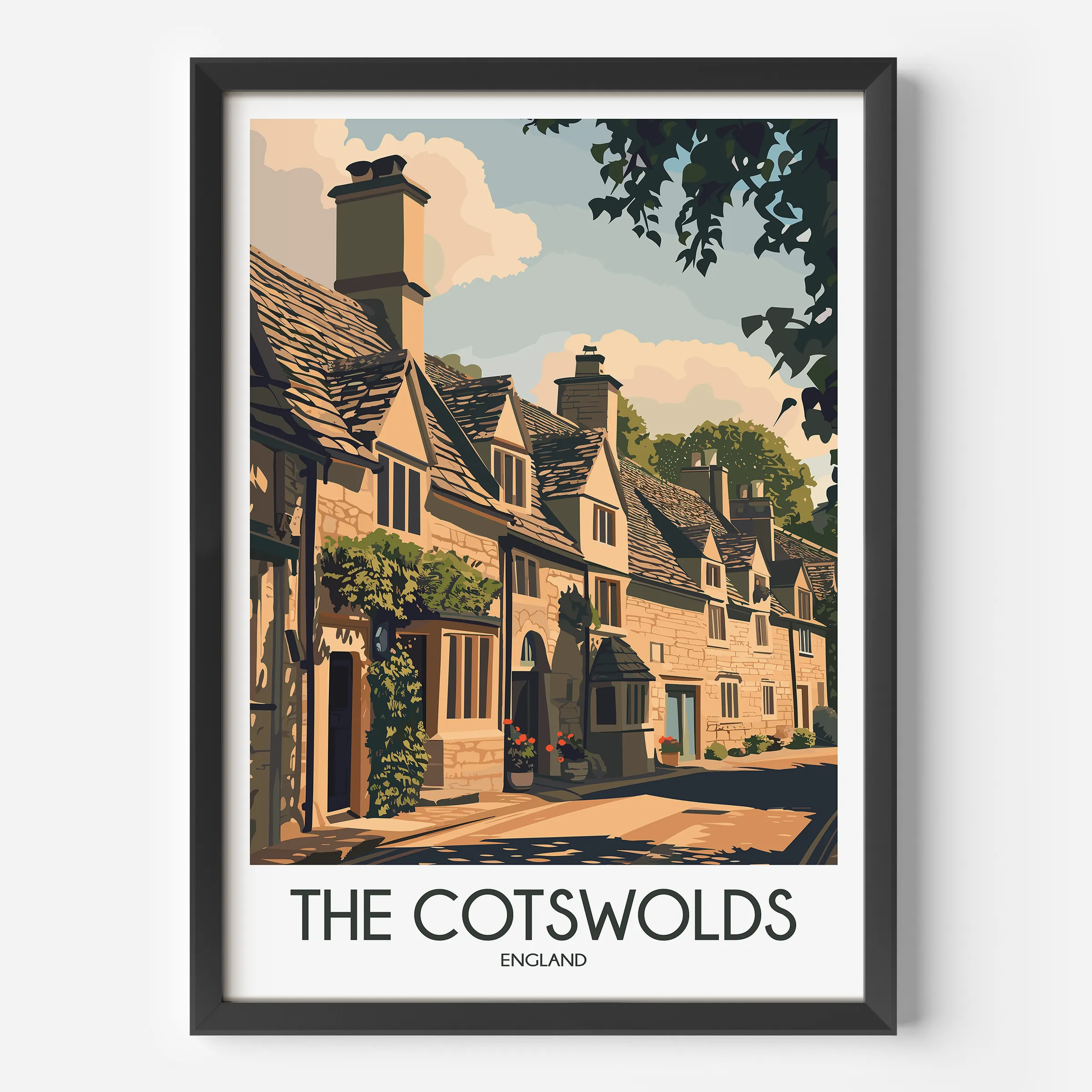 Cotswolds Vintage Style Print