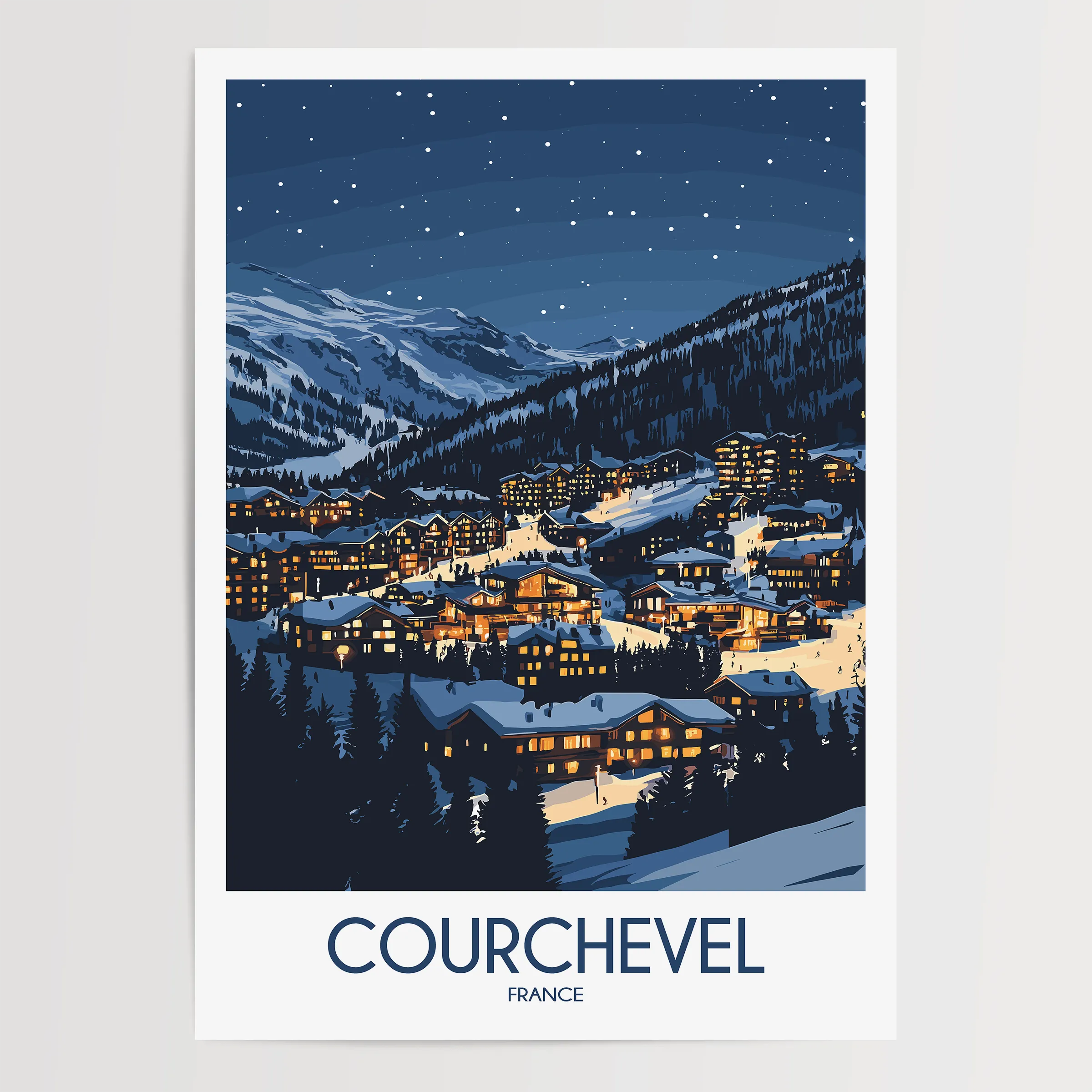 Courchevel Destination Art Gift