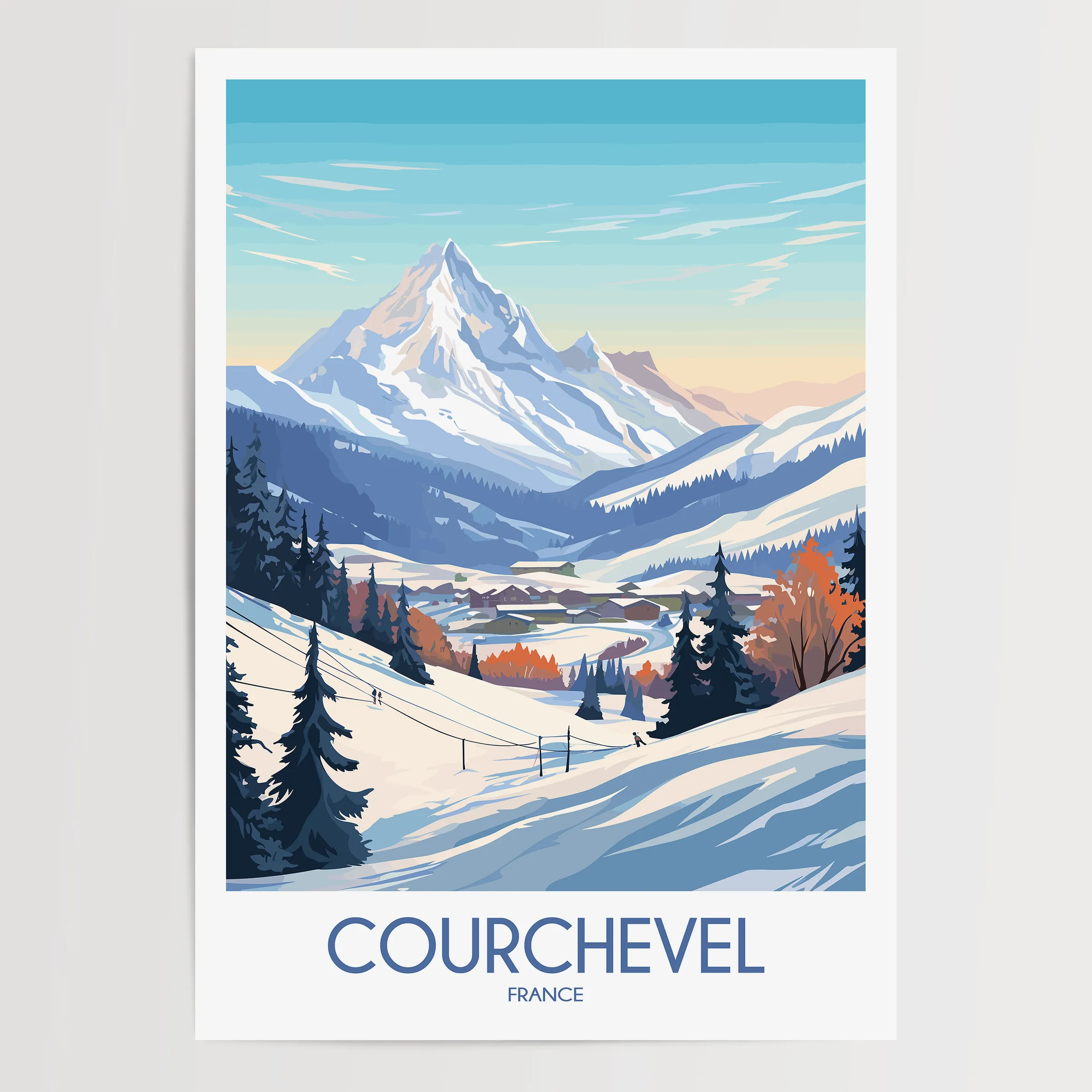 Courchevel Minimalist Wall Art