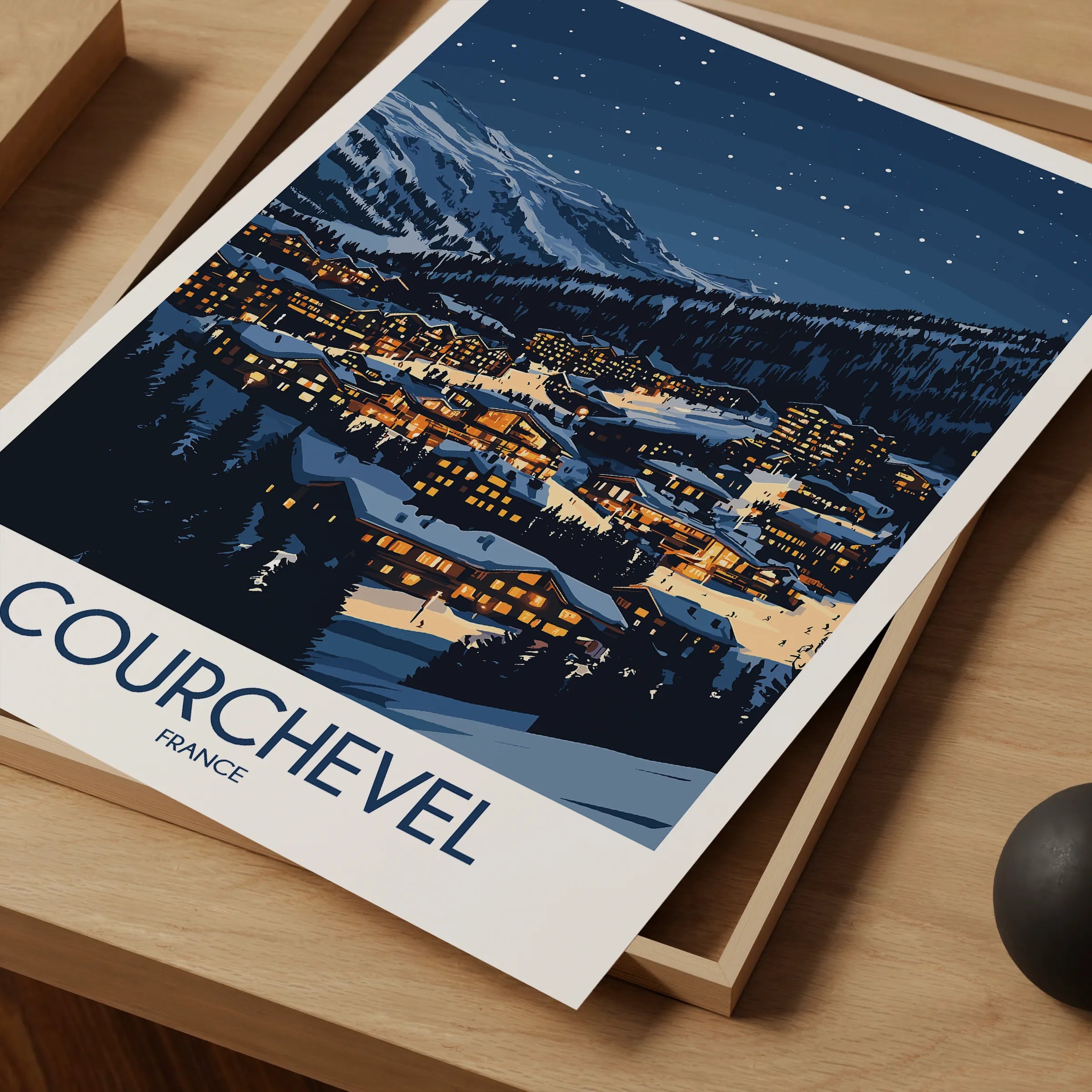 Courchevel Modern Travel Poster