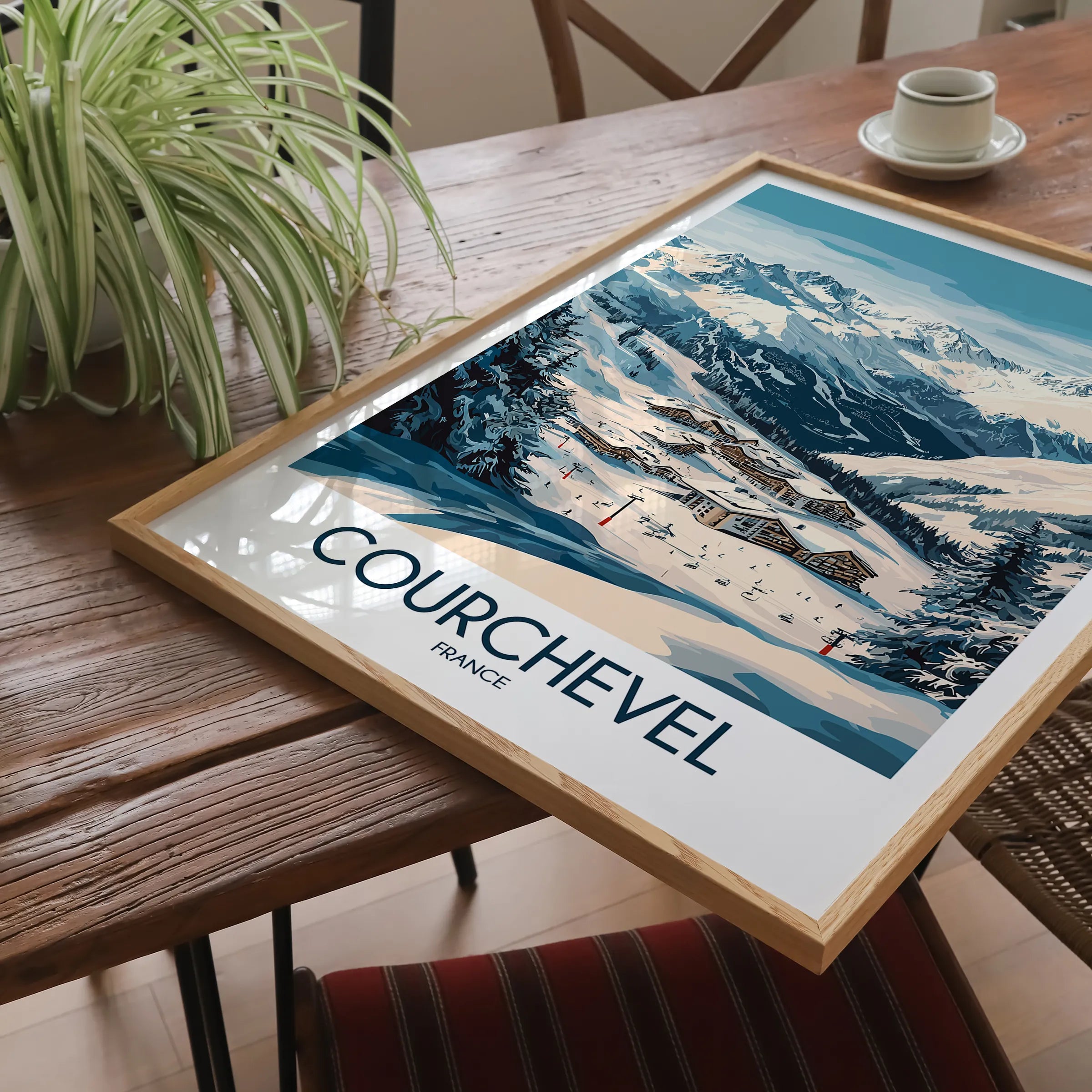 Courchevel Modern Travel Poster
