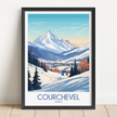 Courchevel Modern Travel Poster