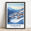 Courchevel Retro Travel Illustration