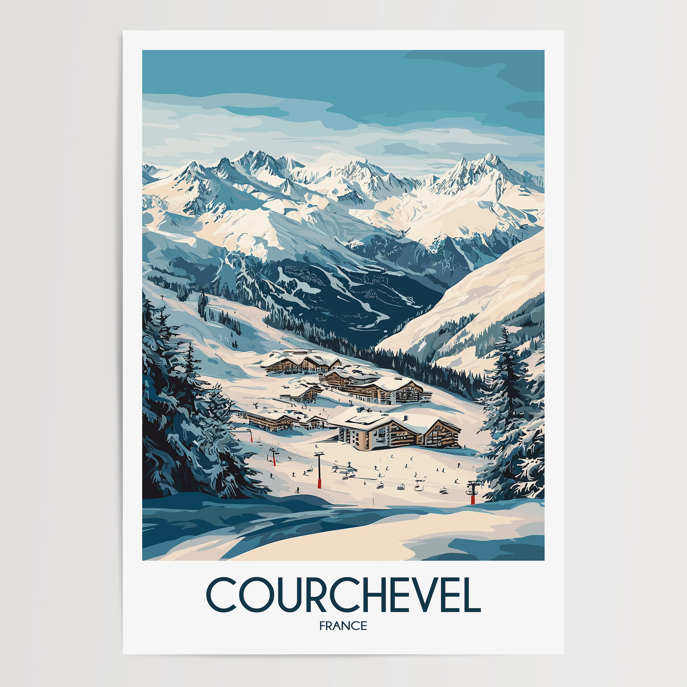 Courchevel Scenic Landscape Art