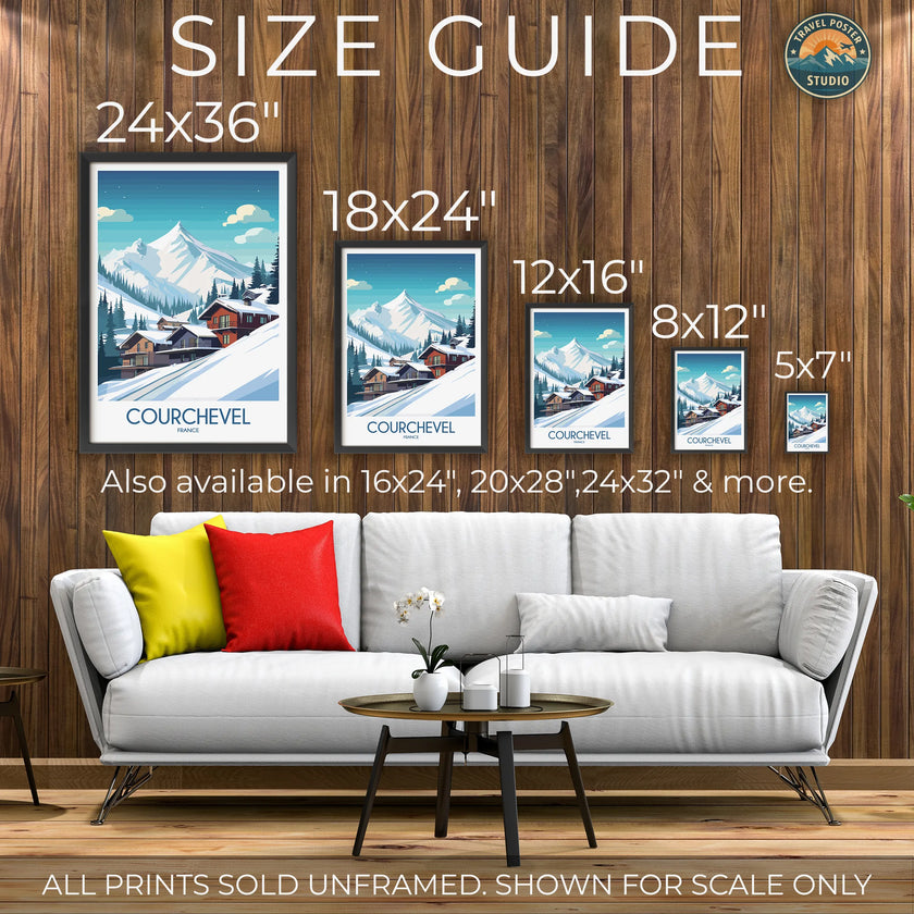 Courchevel Souvenir Poster Print