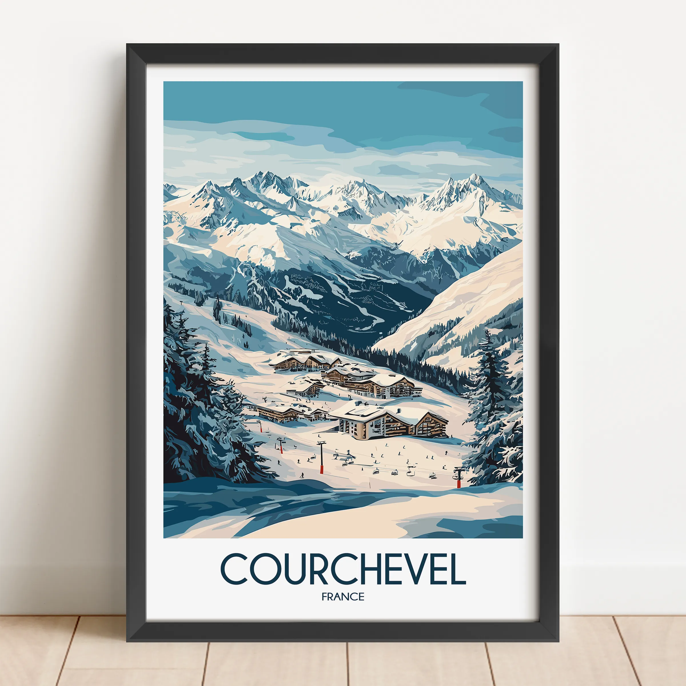 Courchevel Souvenir Poster Print