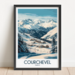 Courchevel Souvenir Poster Print