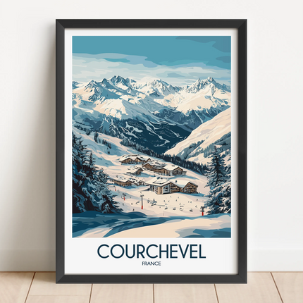 Courchevel Souvenir Poster Print