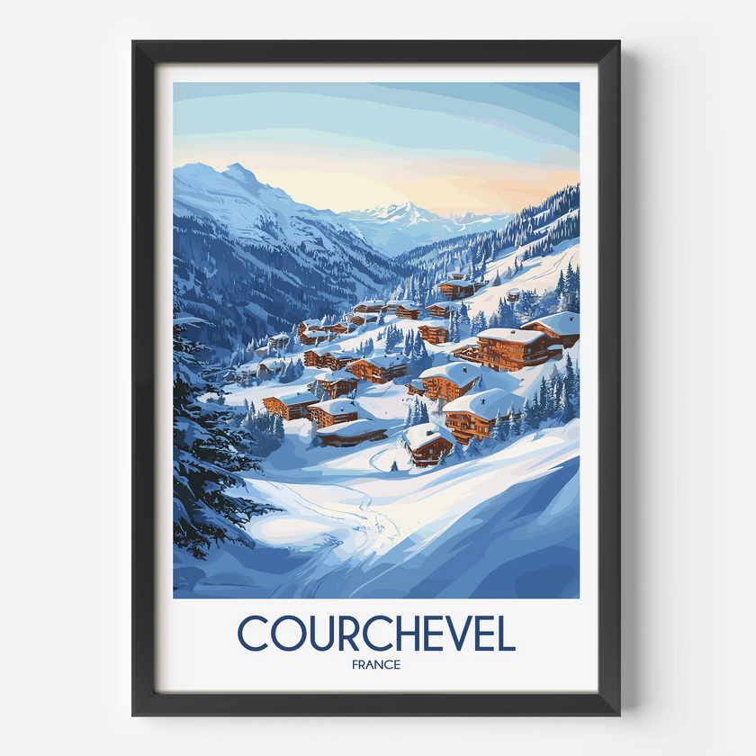 Courchevel Souvenir Poster Print