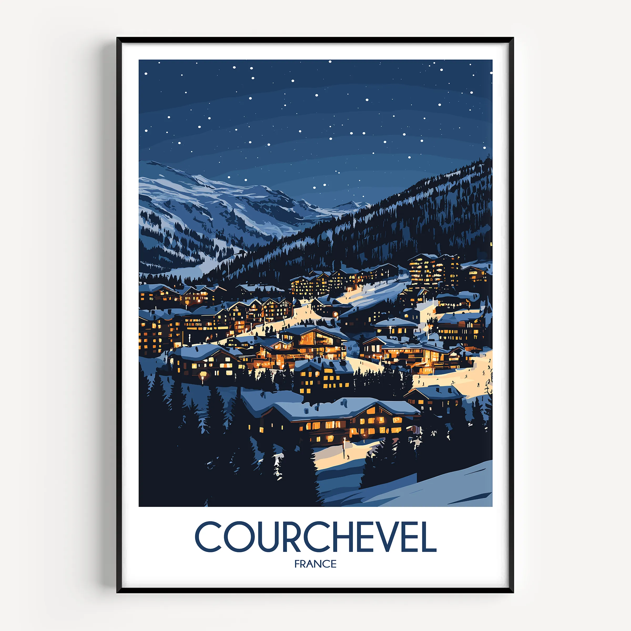 Courchevel Souvenir Poster Print