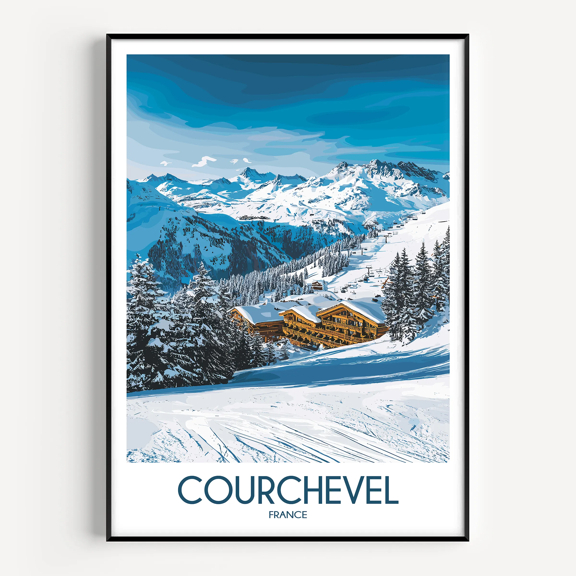 Courchevel Souvenir Poster Print
