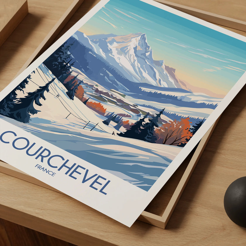Courchevel Vintage Style Print