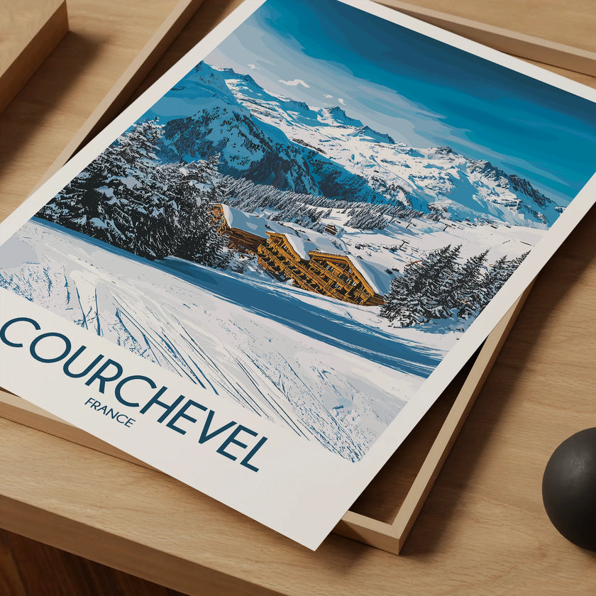 Courchevel Vintage Style Print