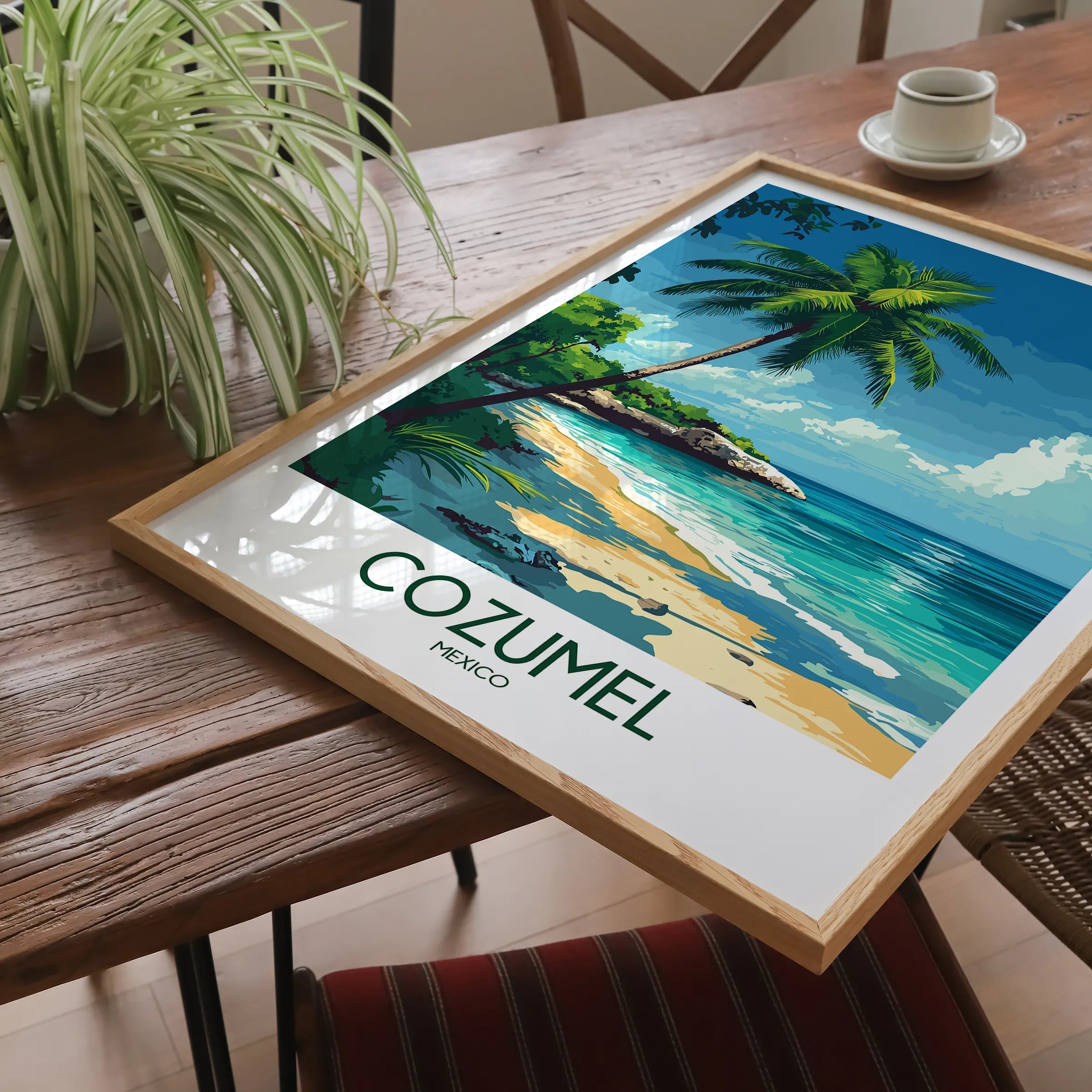 Cozumel Modern Travel Poster