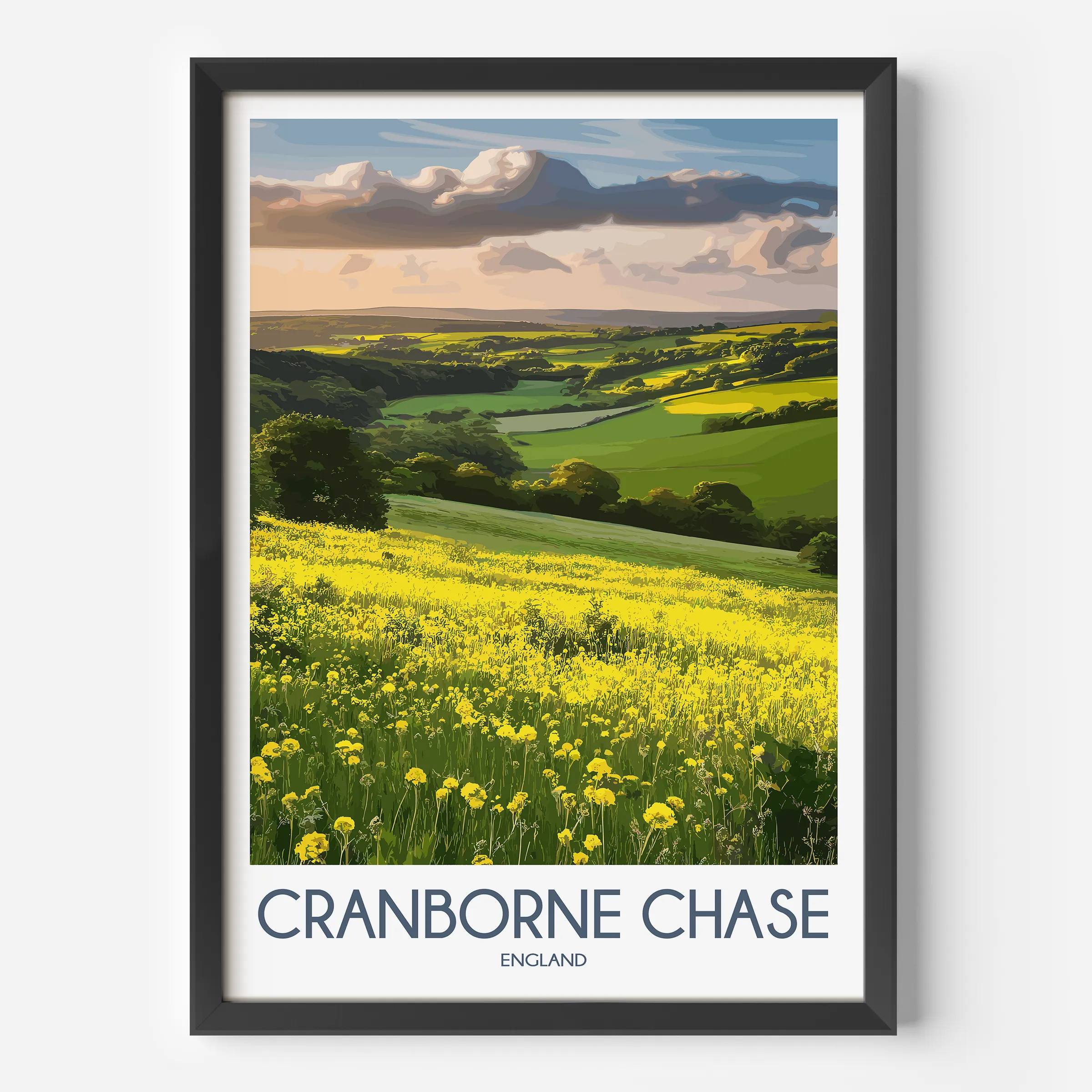 Cranborne Chase Modern Travel Poster