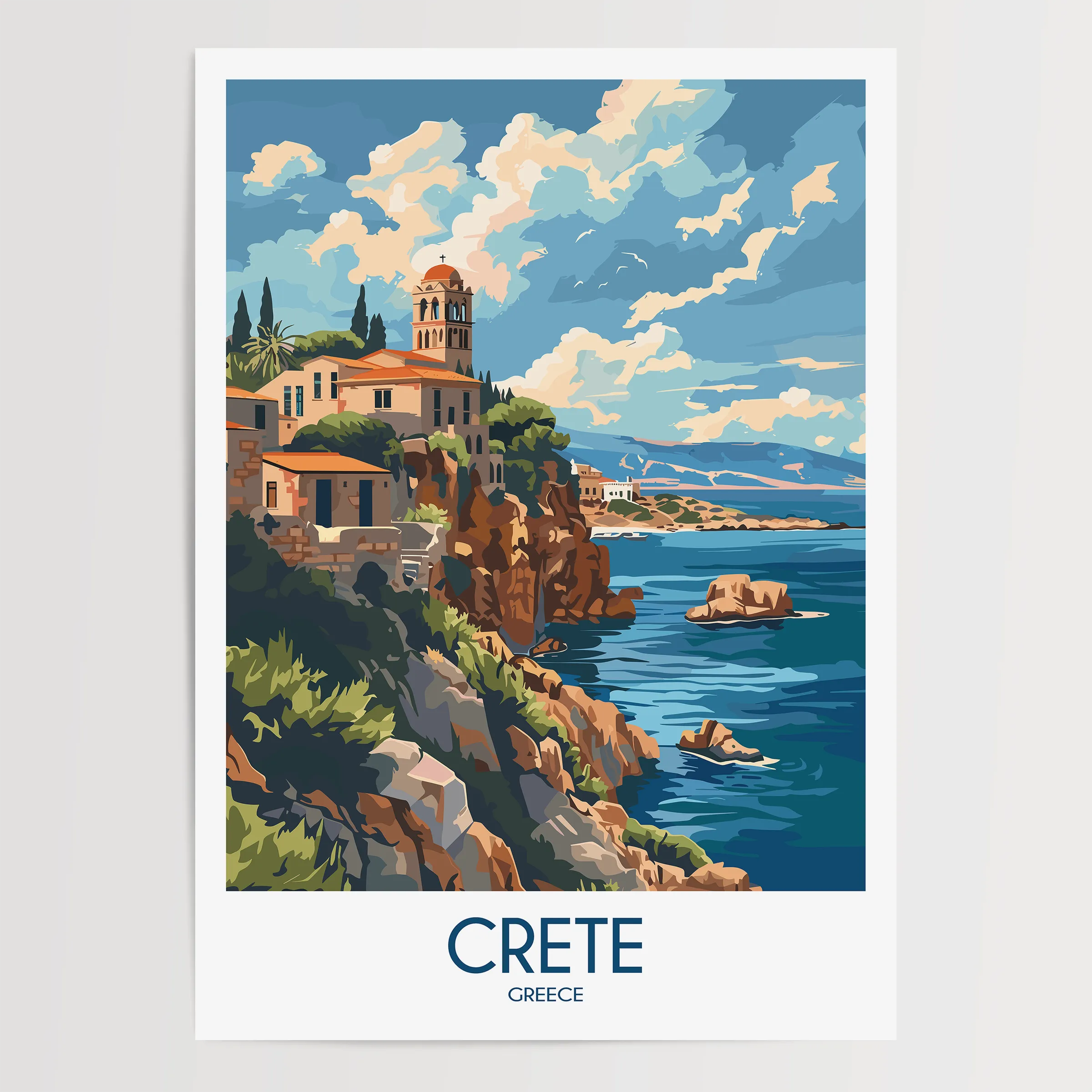 Crete Destination Art Gift