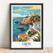 Crete Modern Travel Poster