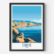 Crete Modern Travel Poster
