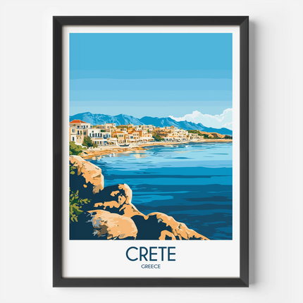 Crete Modern Travel Poster