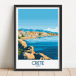 Crete Retro Travel Illustration