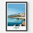 Crete Retro Travel Illustration