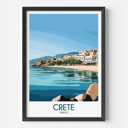 Crete Retro Travel Illustration