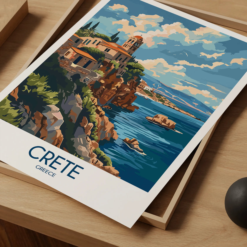 Crete Vintage Style Print