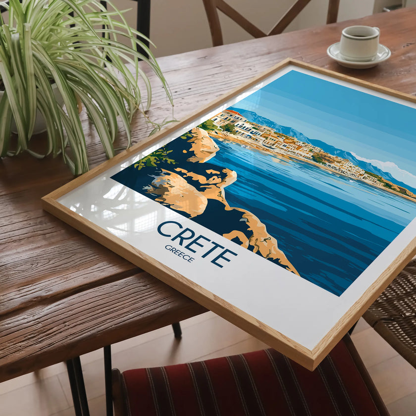 Crete Vintage Style Print