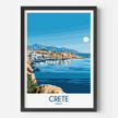 Crete Vintage Style Print
