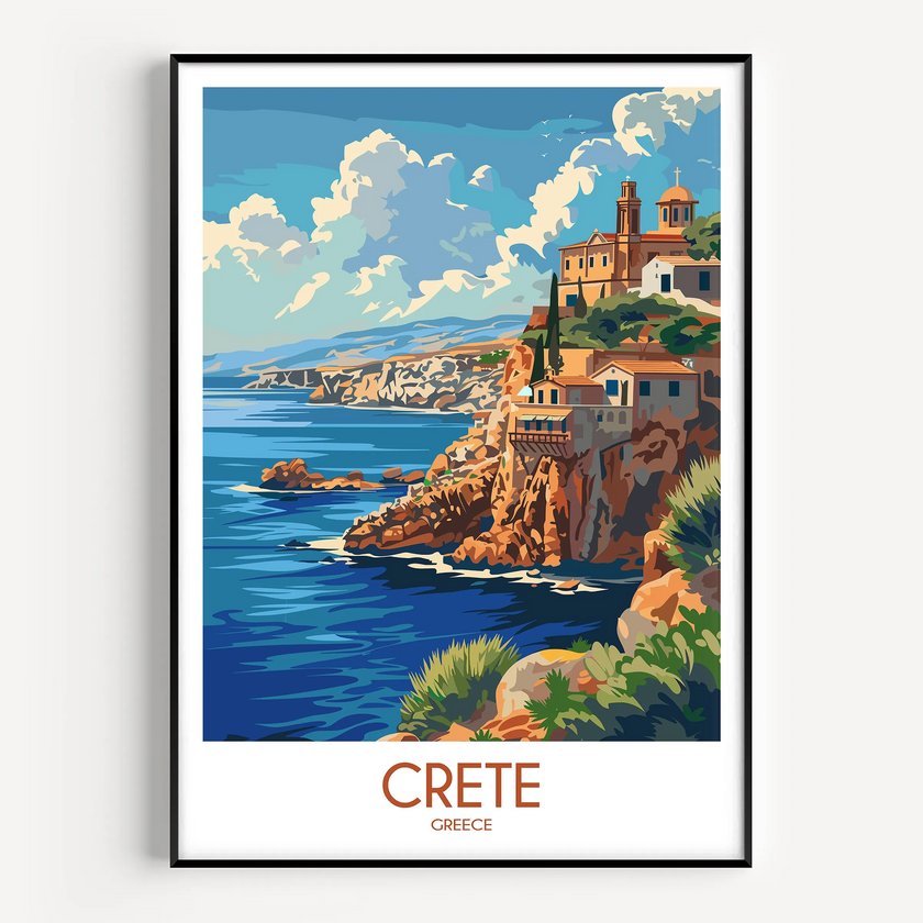 Crete Vintage Style Print