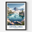 Crystal Lakes Modern Travel Poster