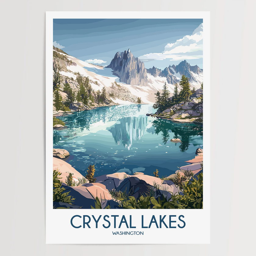 Crystal Lakes Scenic Landscape Art