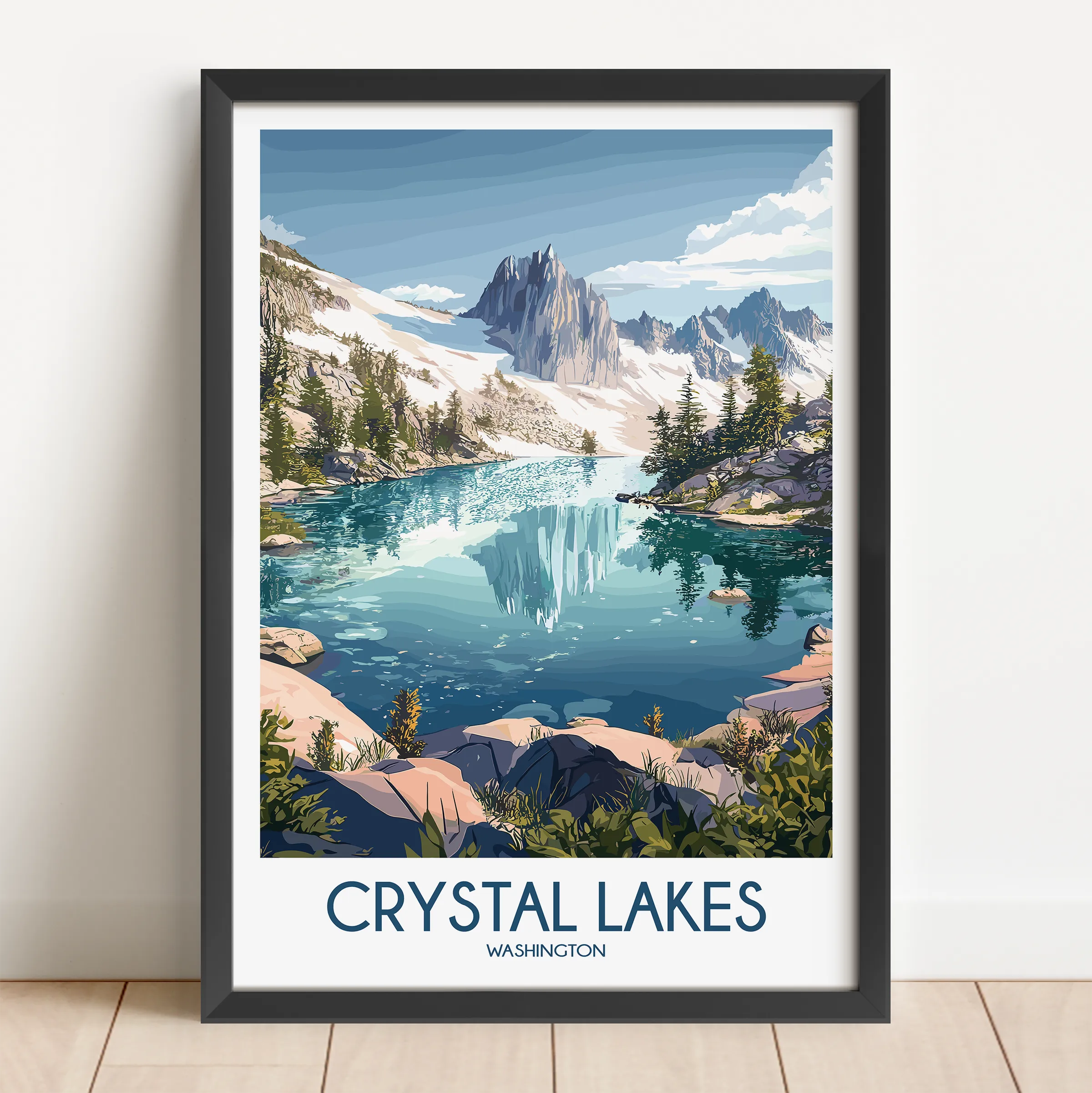 Crystal Lakes Vintage Style Print