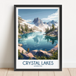Crystal Lakes Vintage Style Print