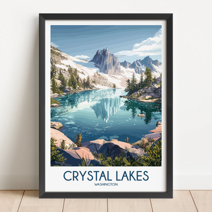 Crystal Lakes Vintage Style Print