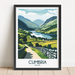 Cumbria England Destination Art Gift