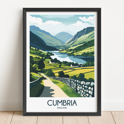 Cumbria England Destination Art Gift
