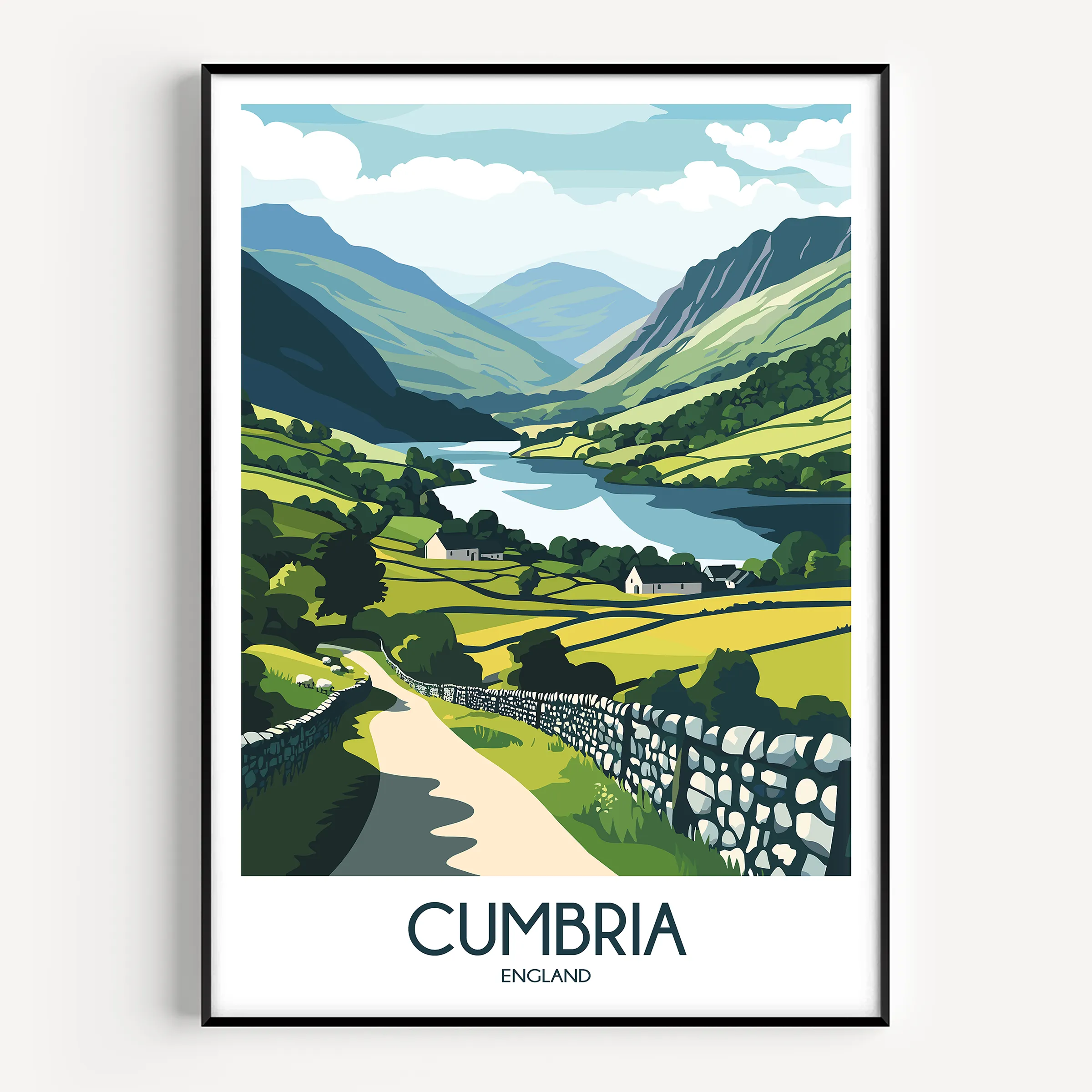 Cumbria England Scenic Landscape Art
