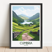 Cumbria Modern Travel Poster