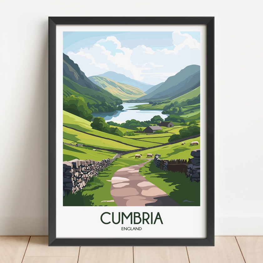 Cumbria Modern Travel Poster