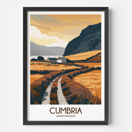 Cumbria Modern Travel Poster