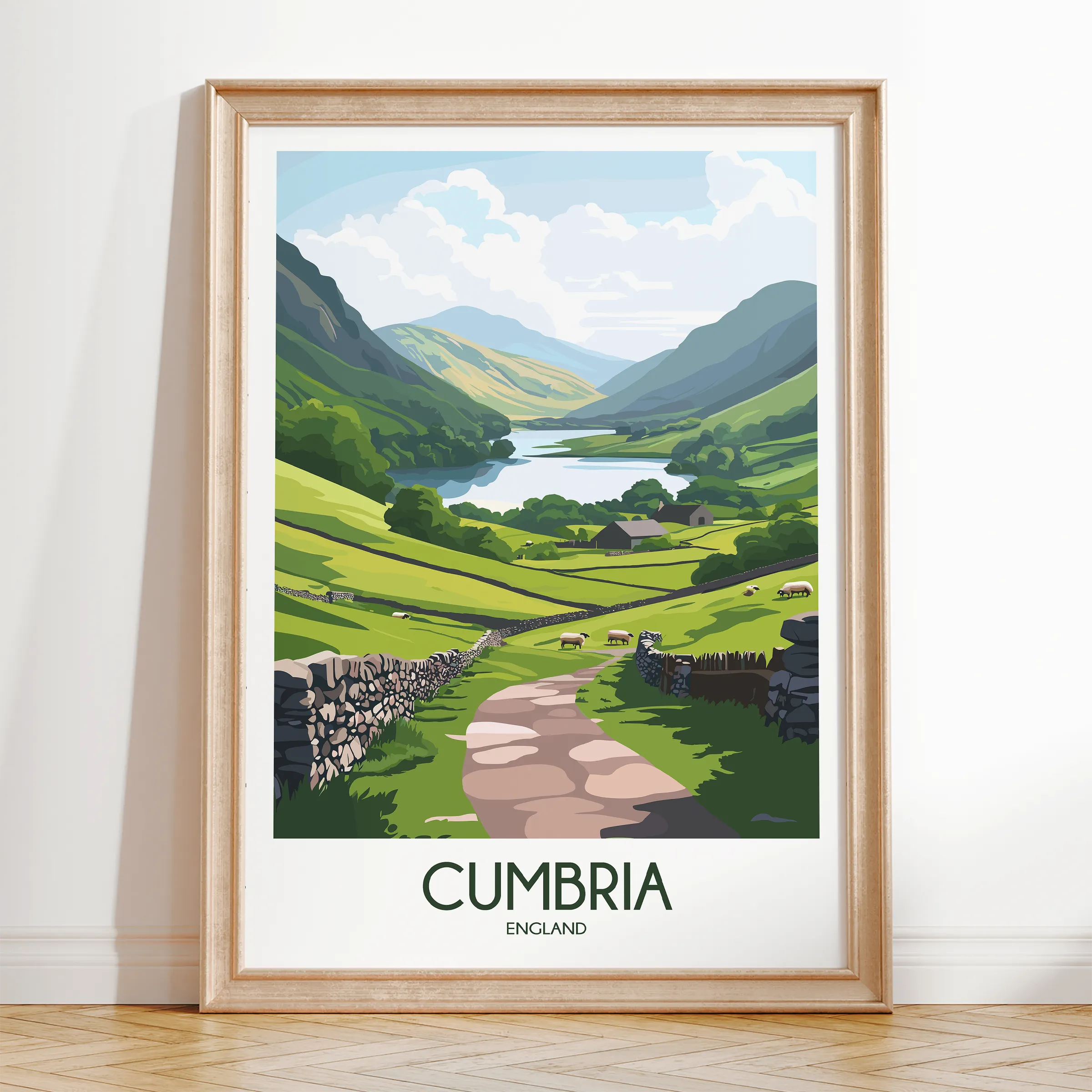 Cumbria Souvenir Poster Print